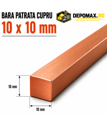 Bara patrata cupru 10 x 10 mm – lungime 3 metri – Cu-ETP Bara patrata cupru 10 x 10 mm – lungime 3 metri – Cu-ETP